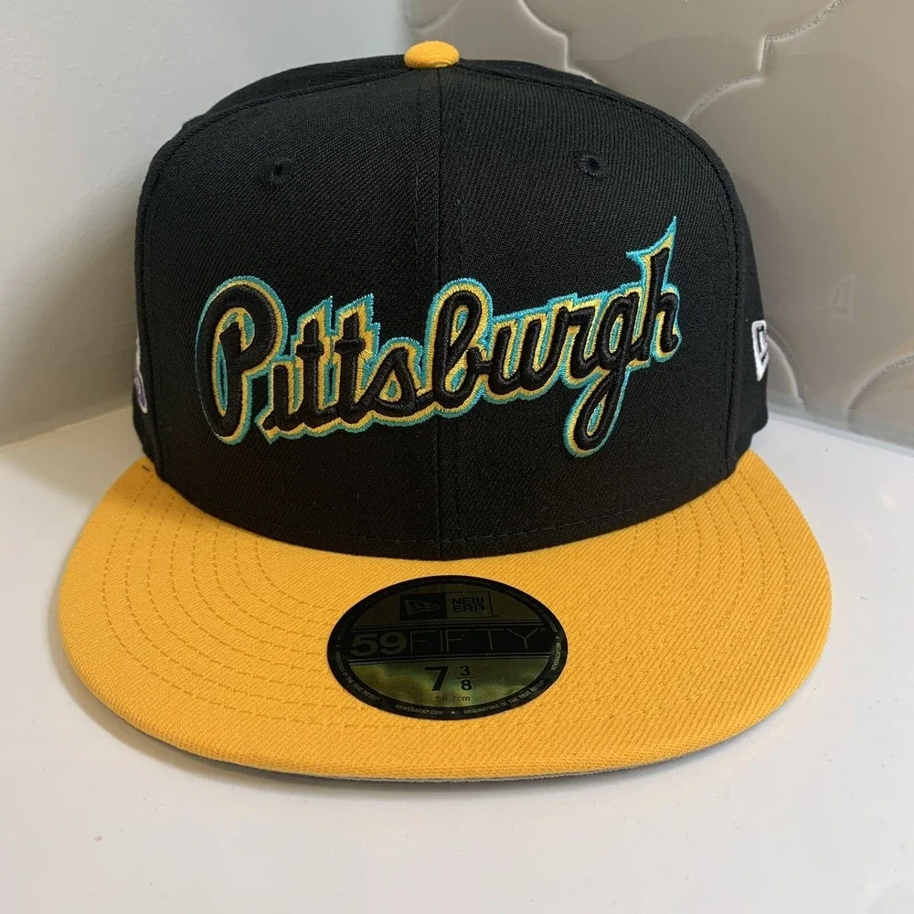 Pittsburgh Pirates New Era 59FIFTY Retro Spring Training Fitted Hat Size 7 3/8